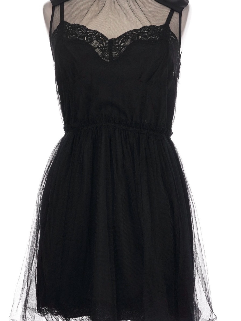 Rodarte for Target XL Black Lace-Trim Tulle Dress